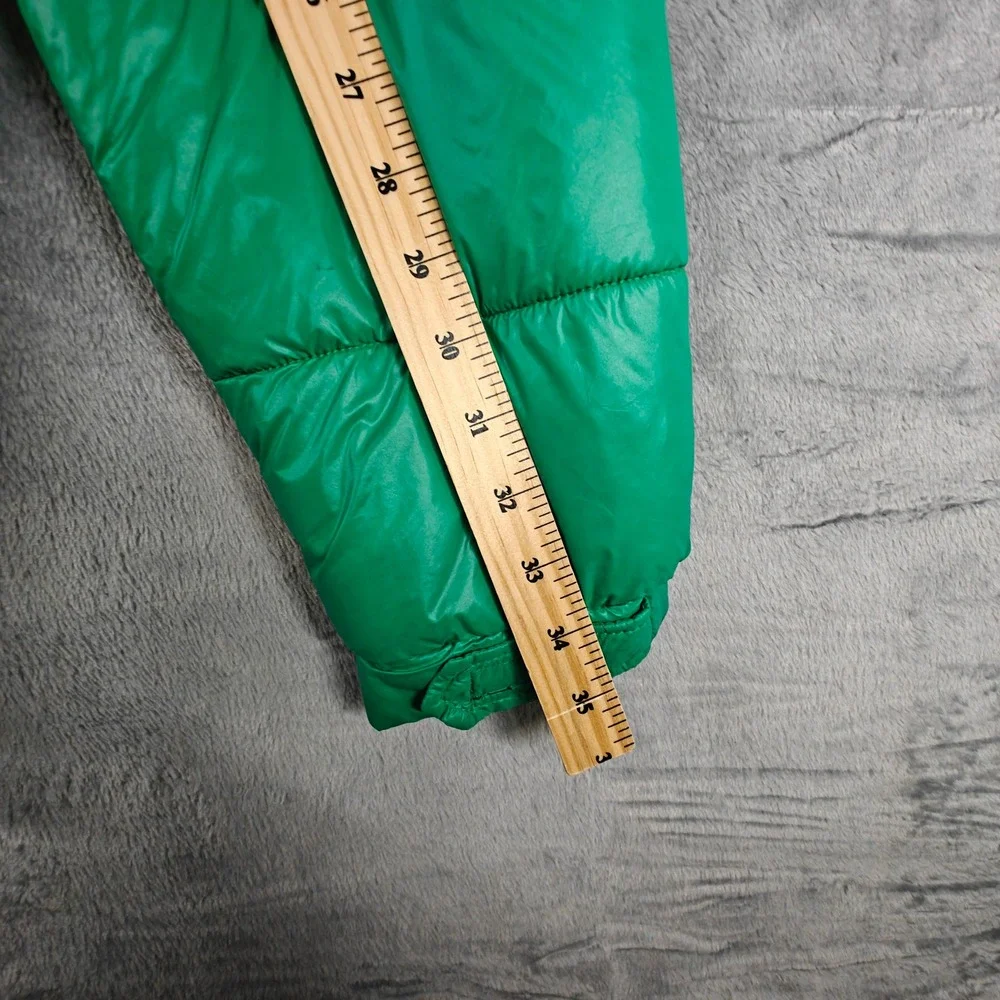 Vintage Nike Green Quilted Puffer Jacket Hooded Full Zip XL Cold Weather Coat